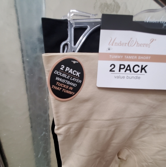 NWT UnderWhere 2PK Tummy Tamer ShapShorts; Double Layer Waistband; L Size; $30. - Picture 8 of 10